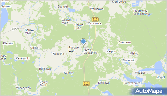 mapa Nowa Osusznica, Nowa Osusznica na mapie Targeo